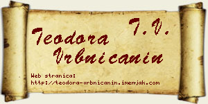 Teodora Vrbničanin vizit kartica